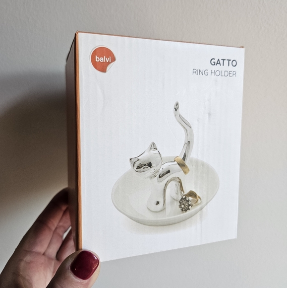 NWT Porcelain Cat Ring Holder - Picture 4 of 14